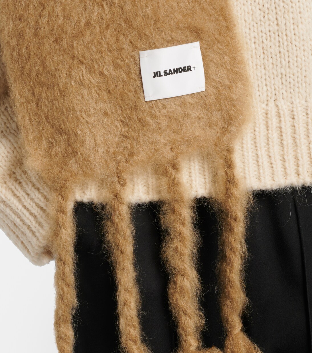 Logo mohair and wool-blend scarf | Jil Sander