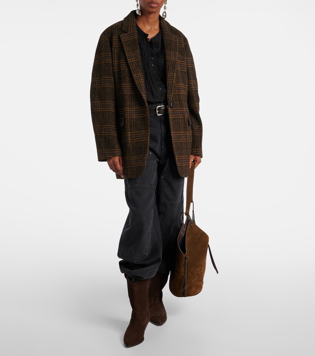 Gesina checked virgin wool blazer | Marant Etoile