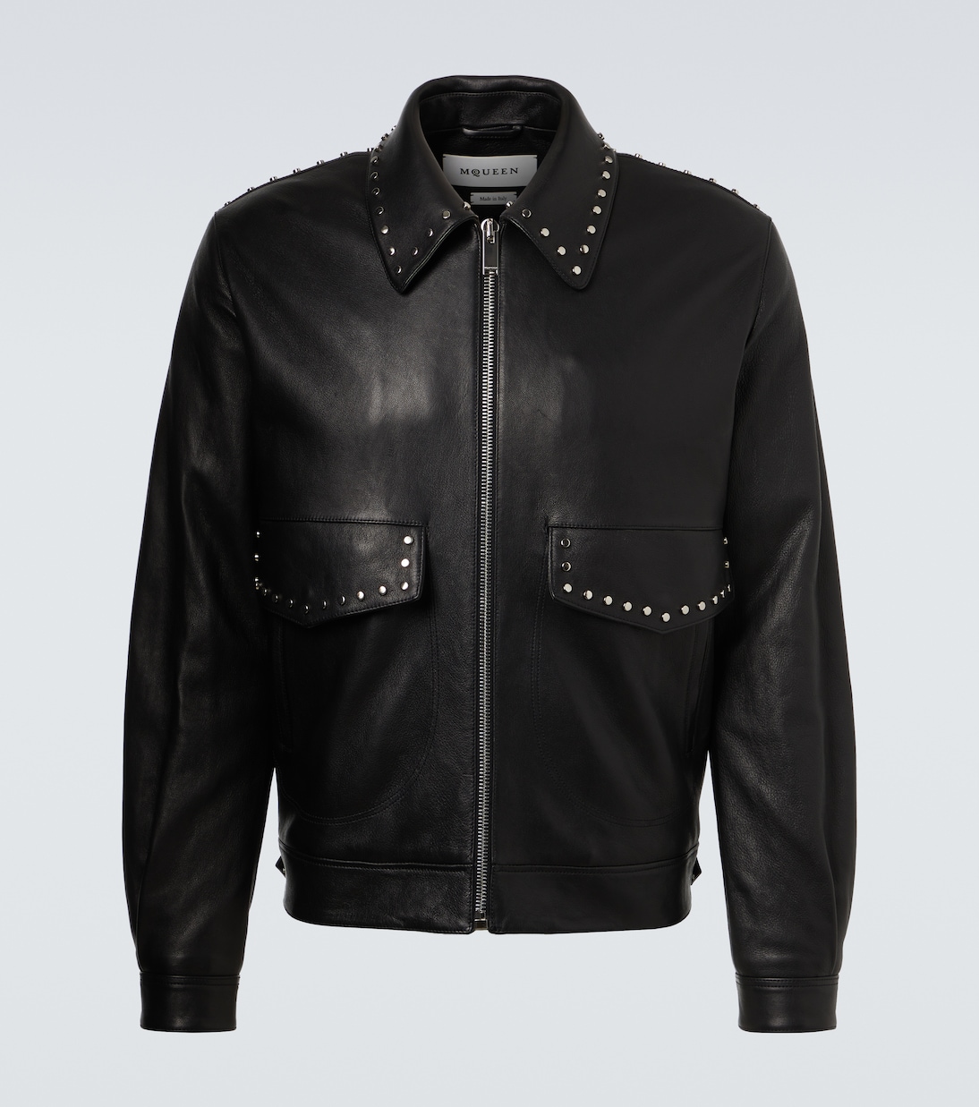 Studded leather jacket | McQueen