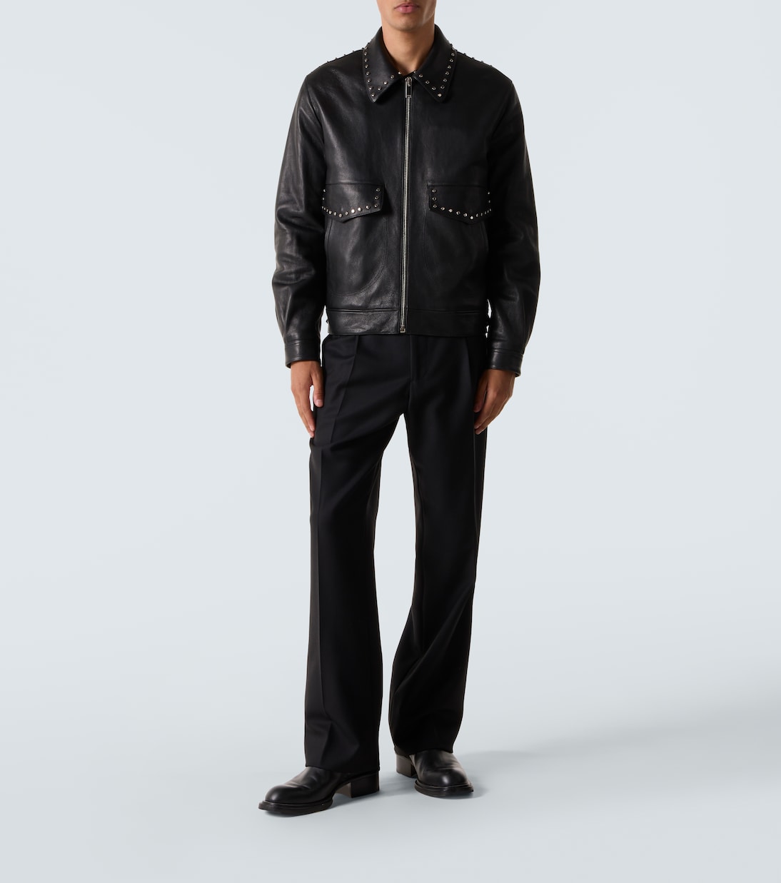 Studded leather jacket | McQueen