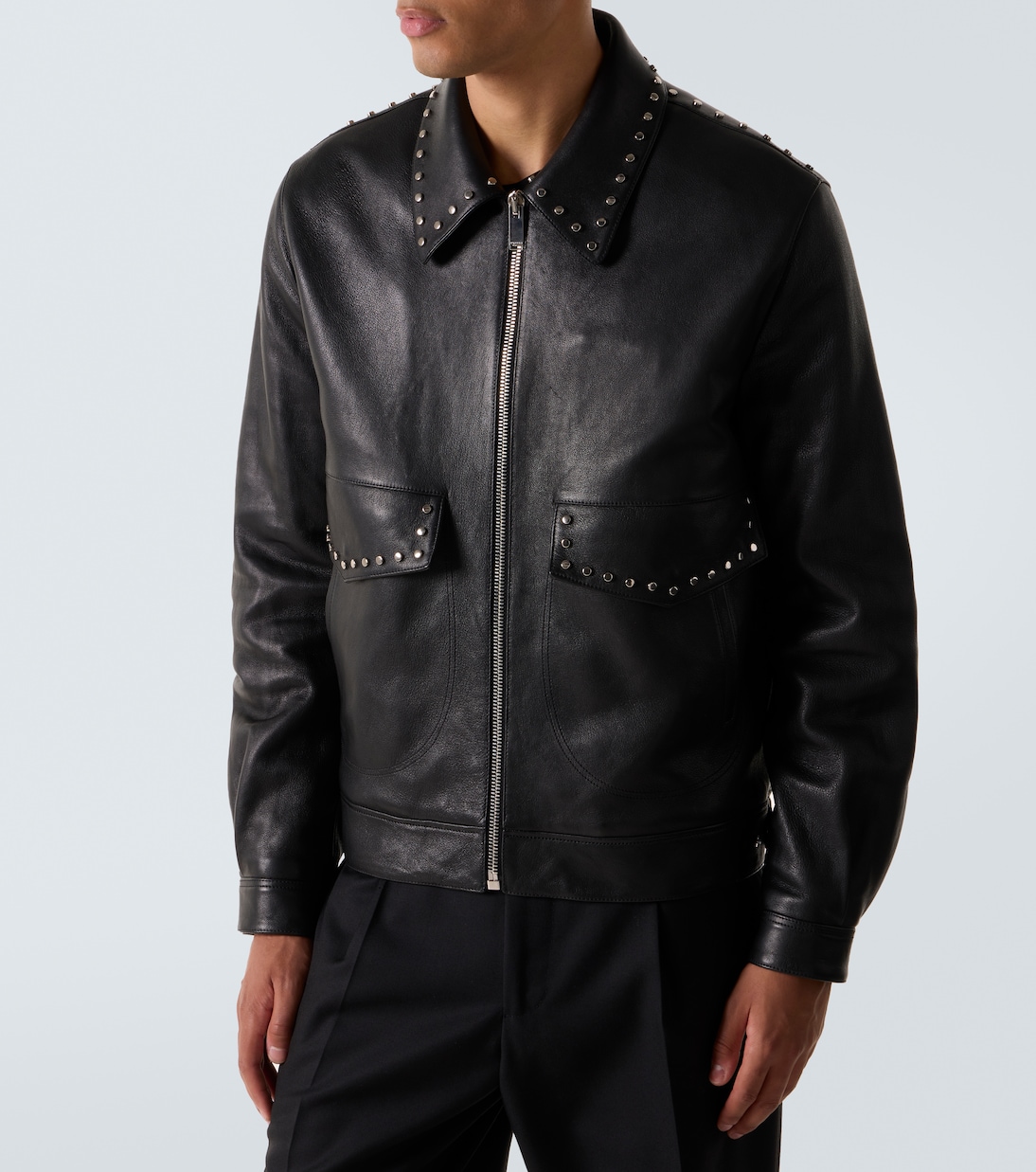 Studded leather jacket | McQueen
