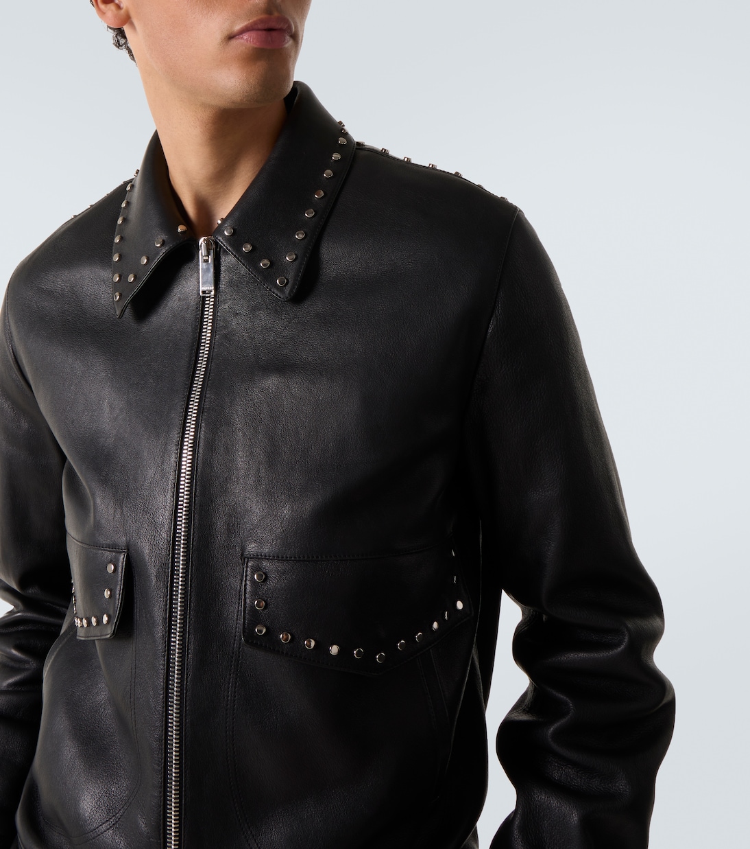 Studded leather jacket | McQueen