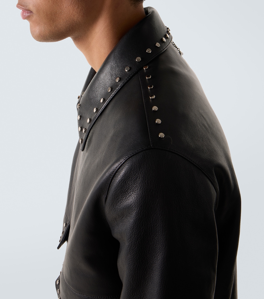 Studded leather jacket | McQueen