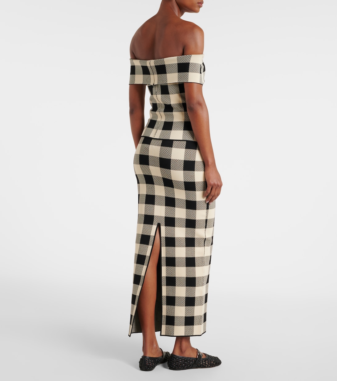 Pippa checked off-shoulder top | Posse