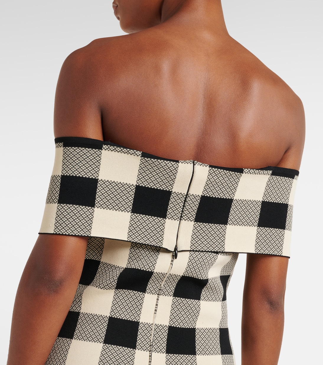 Pippa checked off-shoulder top | Posse