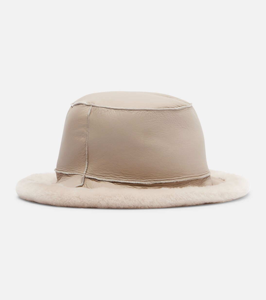 Cappello in pelle e shearling | Brunello Cucinelli