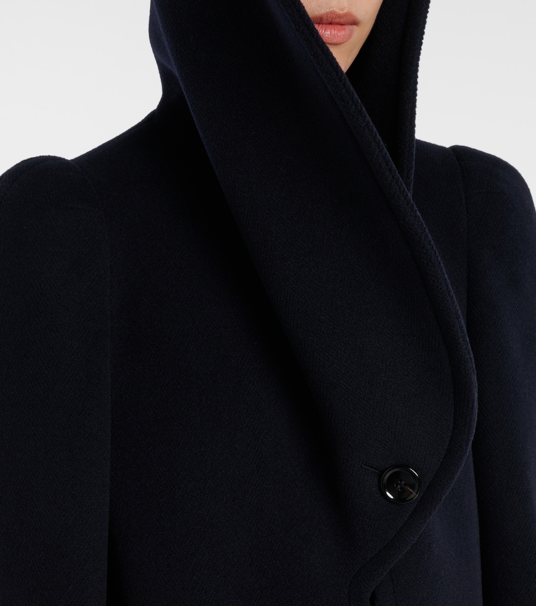 Asymmetric wool coat | Alaïa