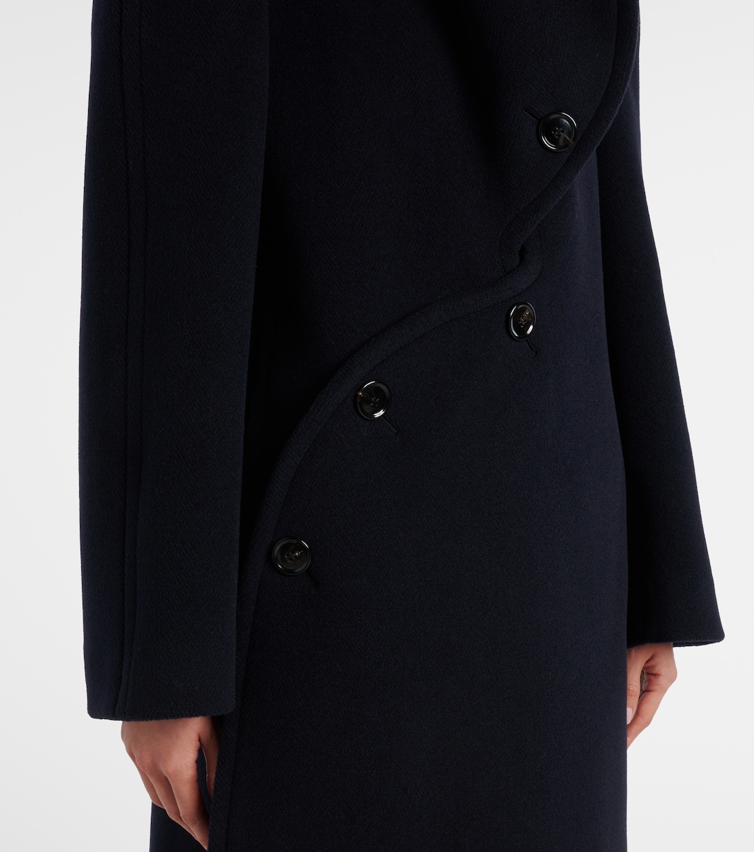 Asymmetric wool coat | Alaïa