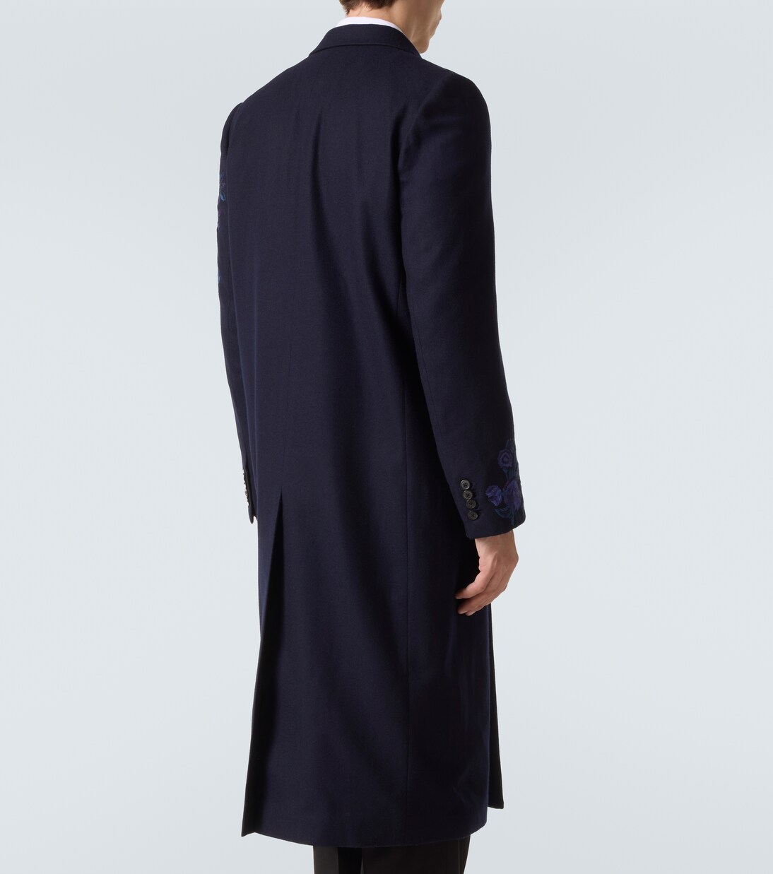 Floral double-breasted wool coat | Dries Van Noten