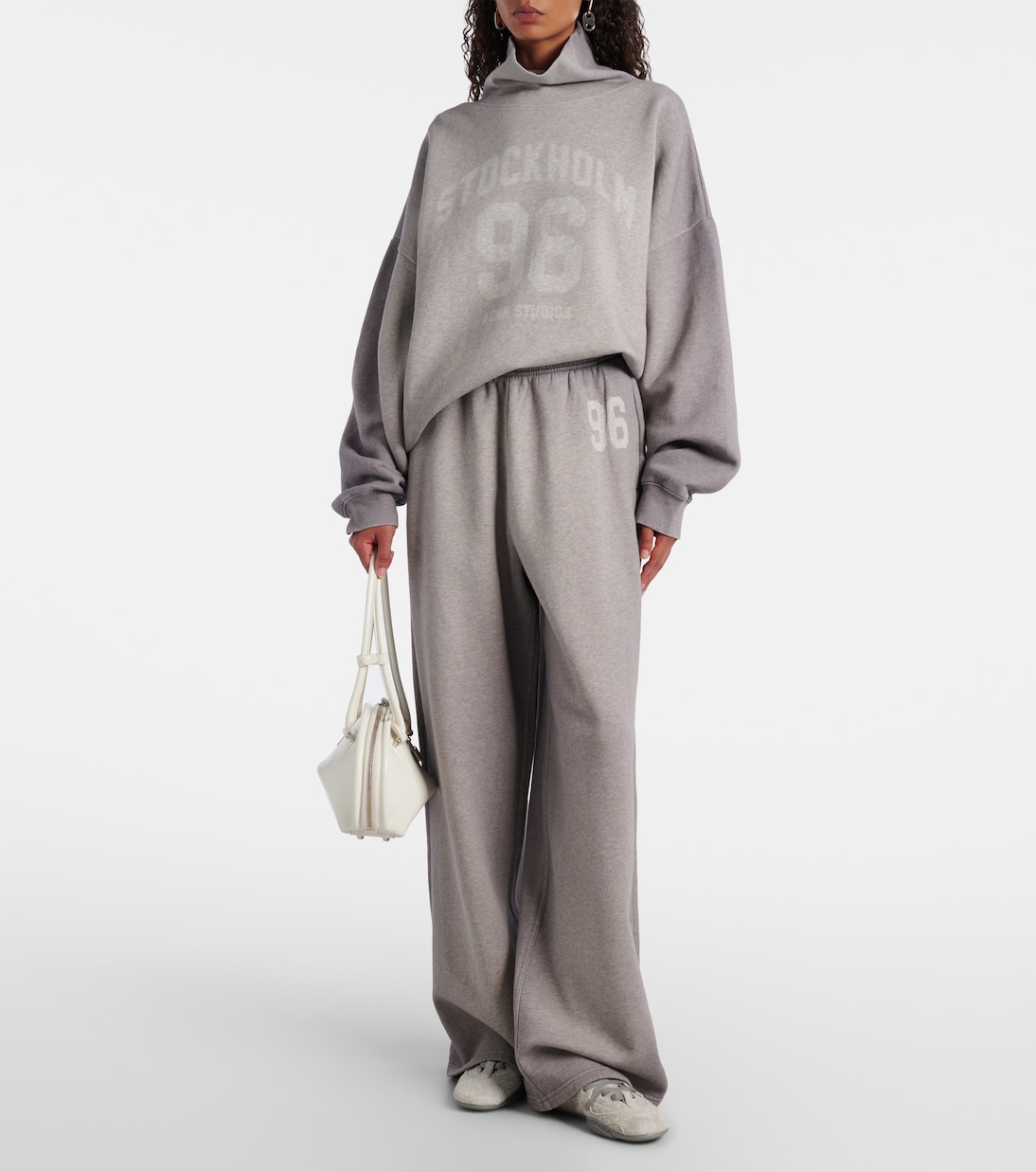 Logo printed cotton jersey sweatshirt | Acne Studios