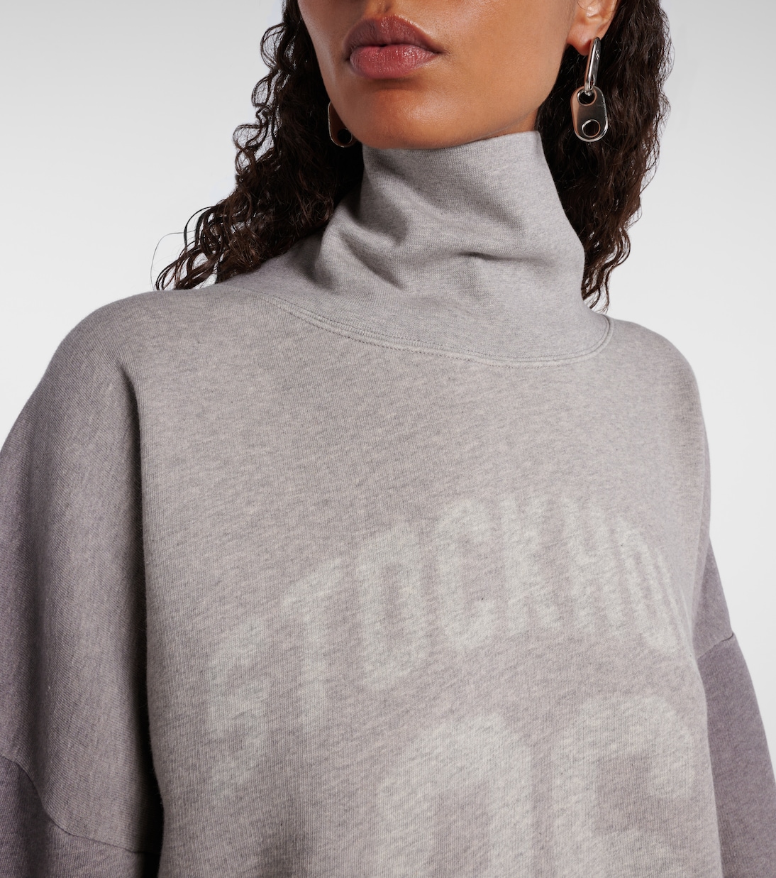 Logo printed cotton jersey sweatshirt | Acne Studios
