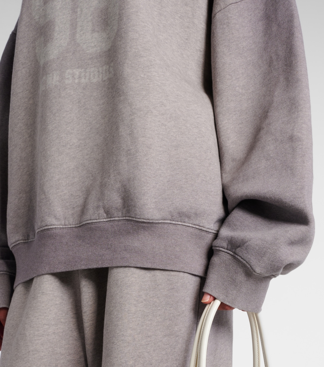 Logo printed cotton jersey sweatshirt | Acne Studios