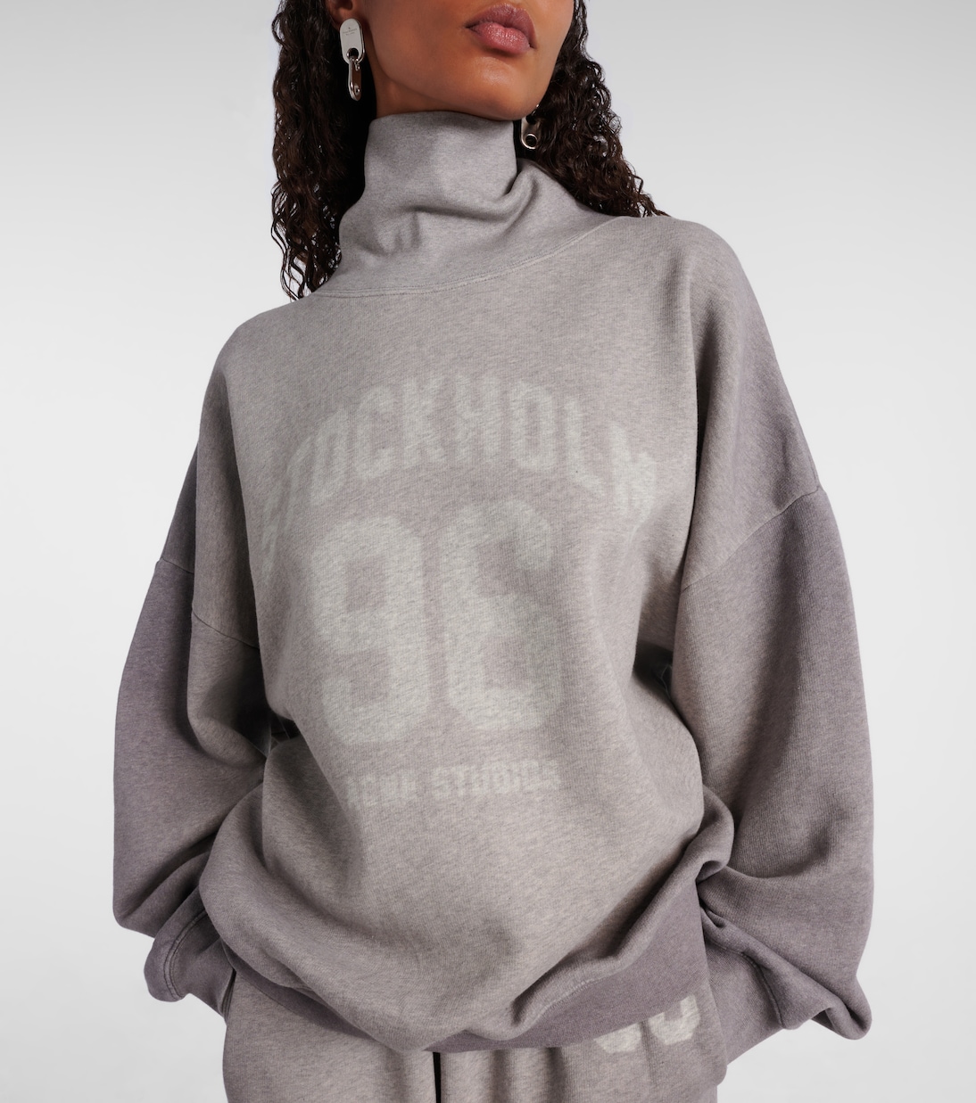 Logo printed cotton jersey sweatshirt | Acne Studios