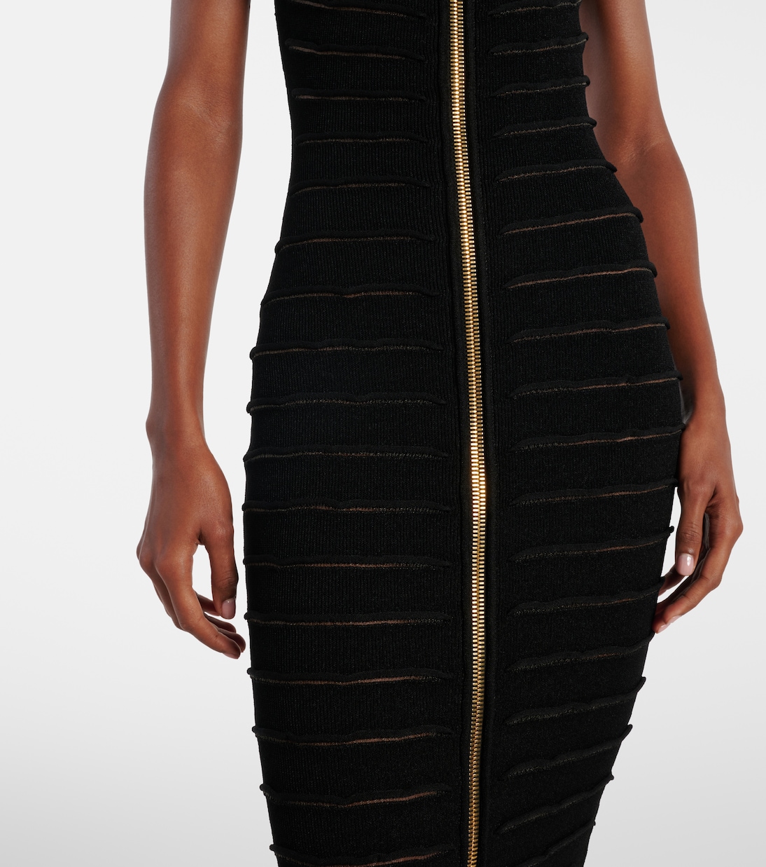 Knitted cutout midi dress | Balmain