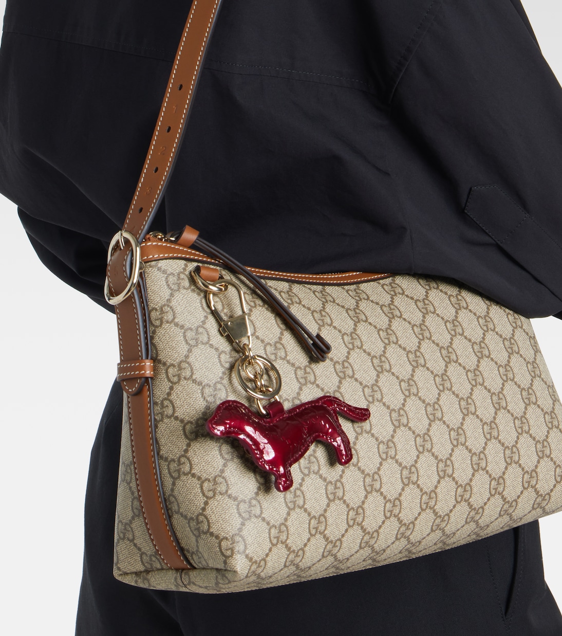 Patent leather keychain | Gucci
