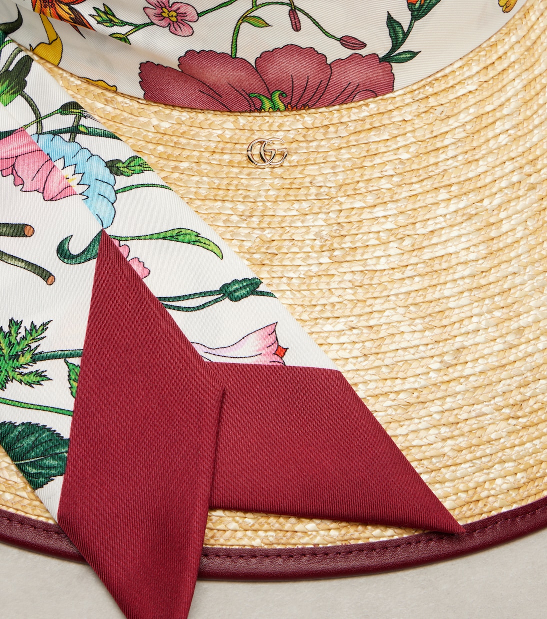 Floral scarf-detail sun hat | Gucci