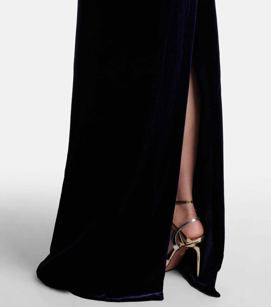 Crystal-embellished velvet gown | Costarellos
