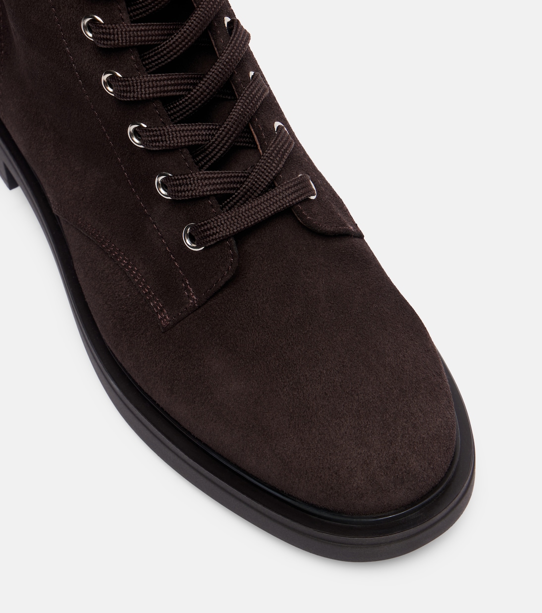 Shearling-lined suede combat boots | Gianvito Rossi