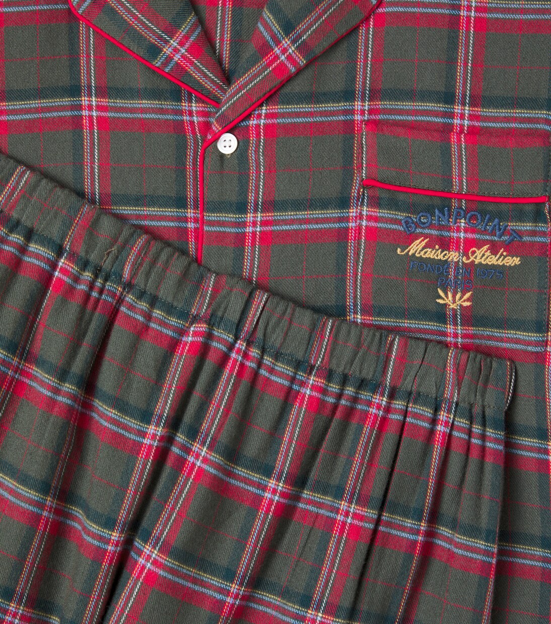 Dormeur checked cotton pajama set | Bonpoint