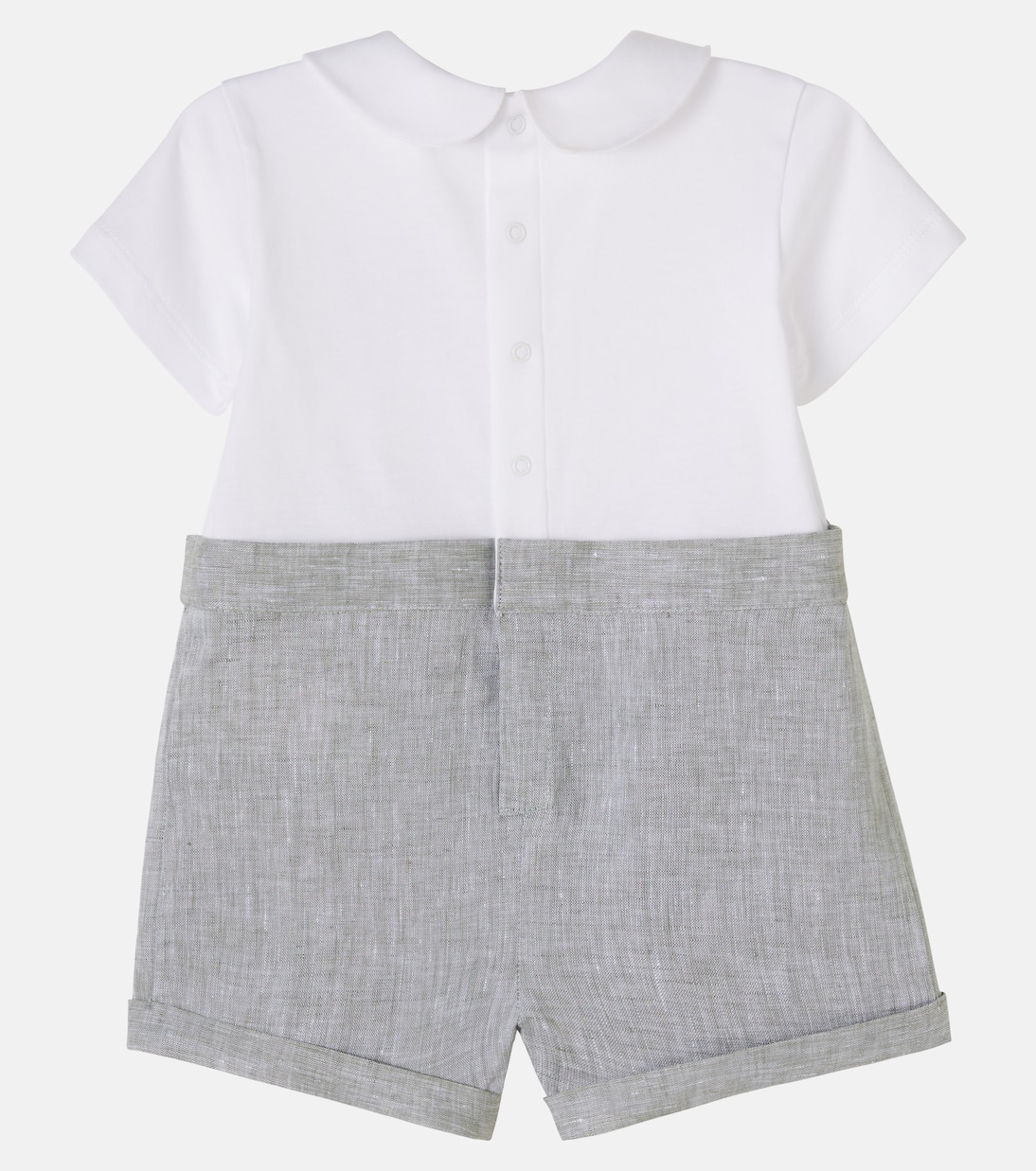 Bebé - mono de lino y algodón bordado | Dolce&Gabbana Kids