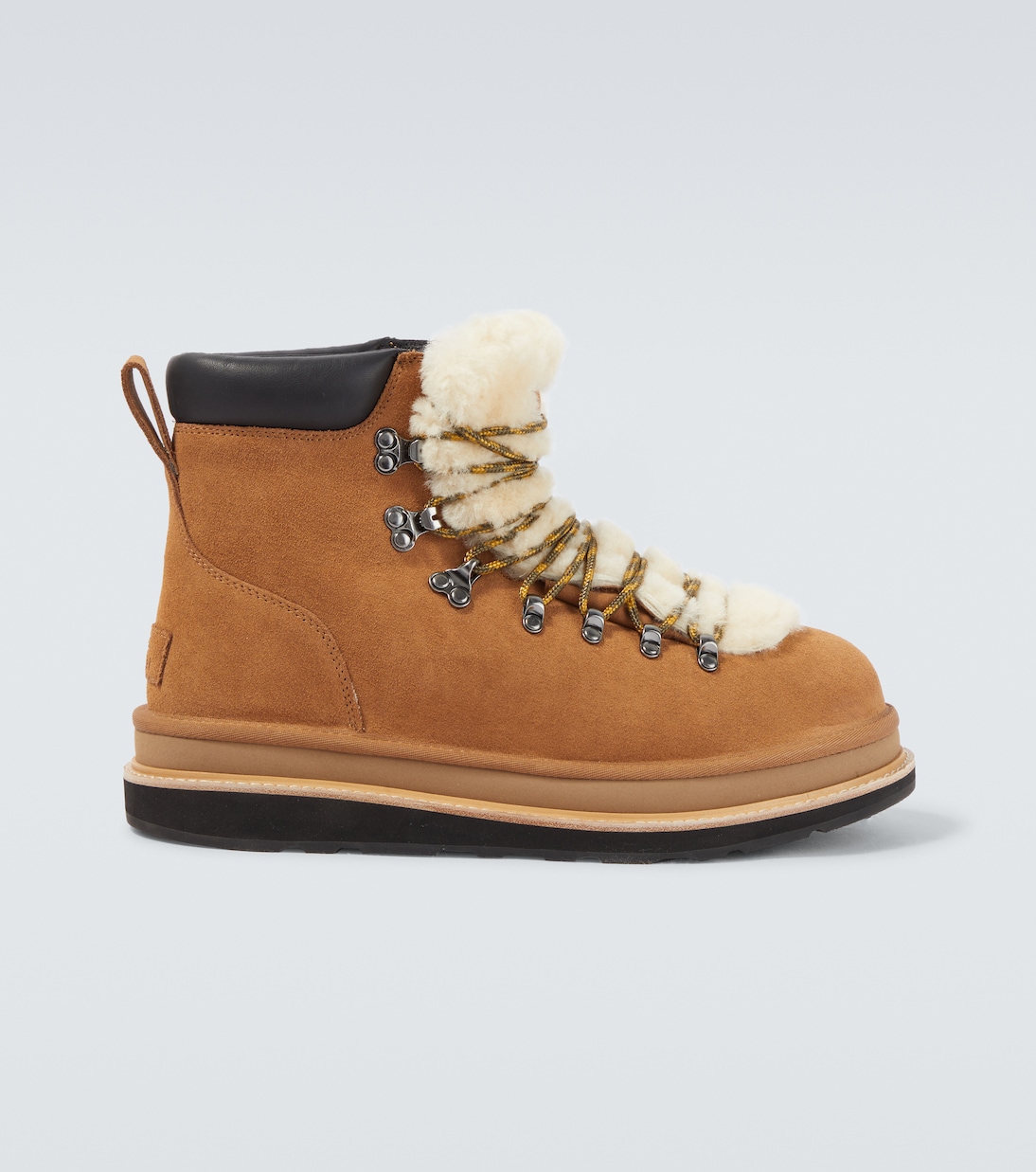 x UGG suede and shearling hiking boots | Sacai