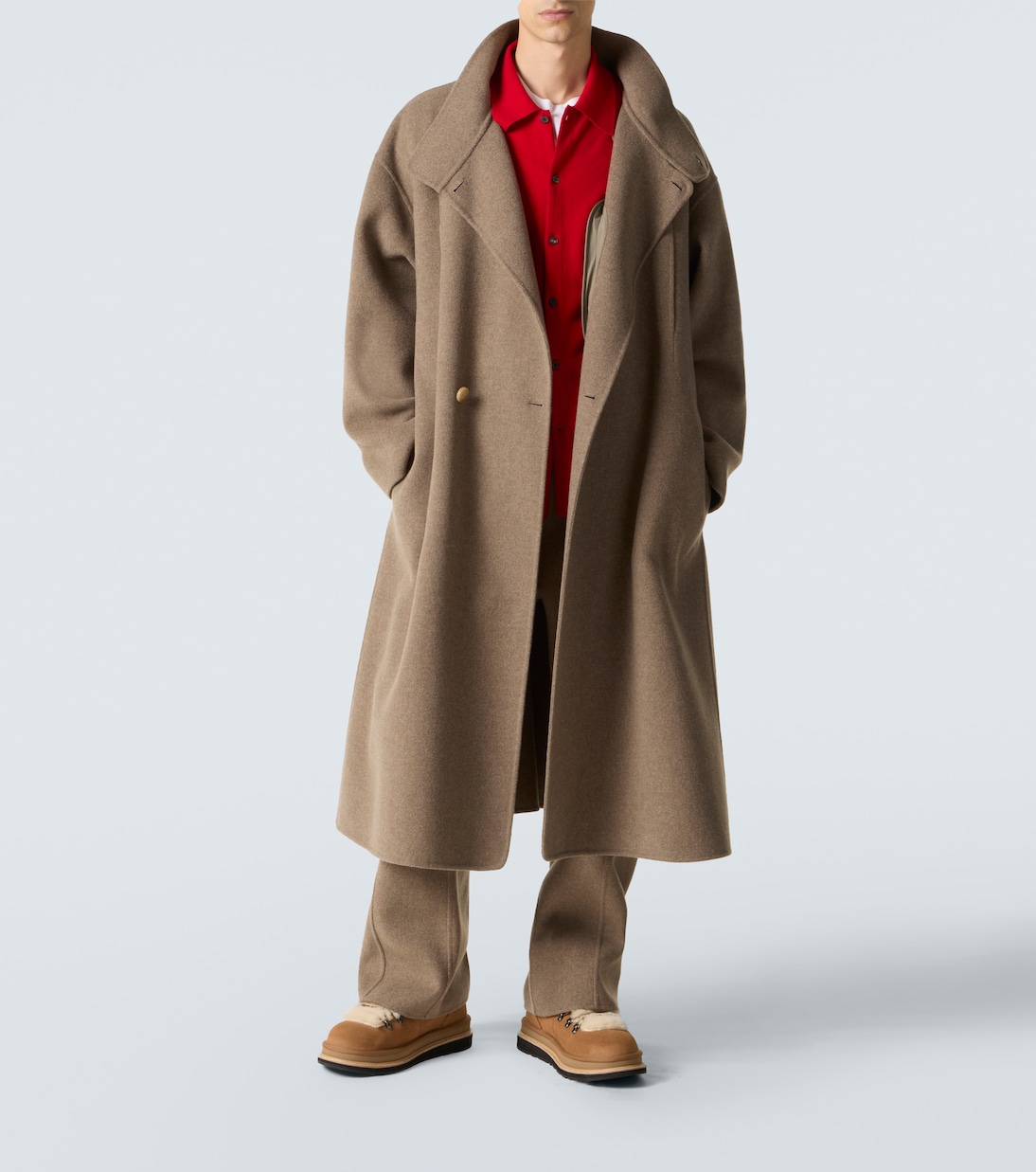 x UGG suede and shearling hiking boots | Sacai