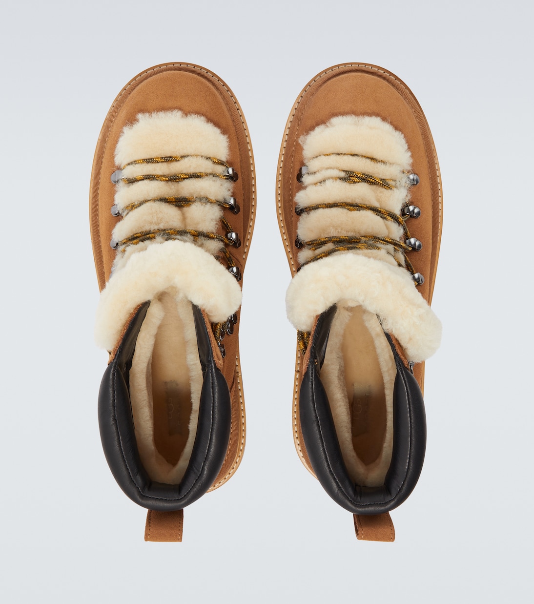 x UGG suede and shearling hiking boots | Sacai