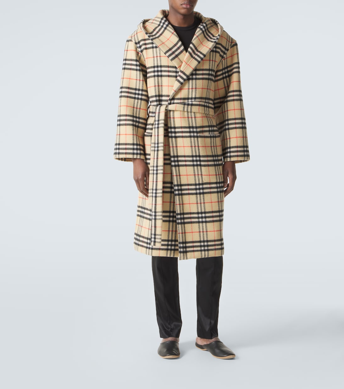 Morgenmantel Burberry Check aus Wolle und Kaschmir | Burberry