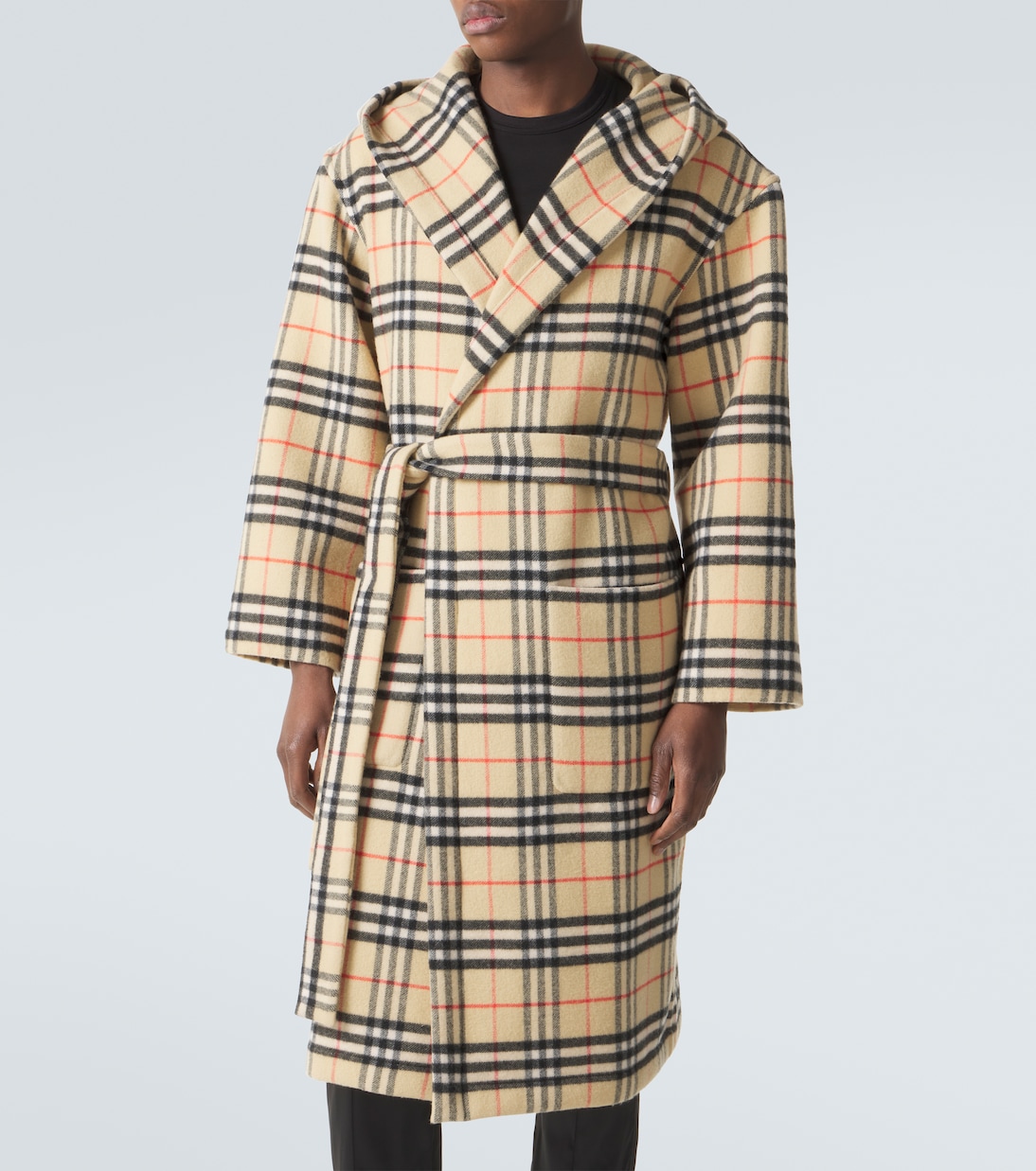 Morgenmantel Burberry Check aus Wolle und Kaschmir | Burberry