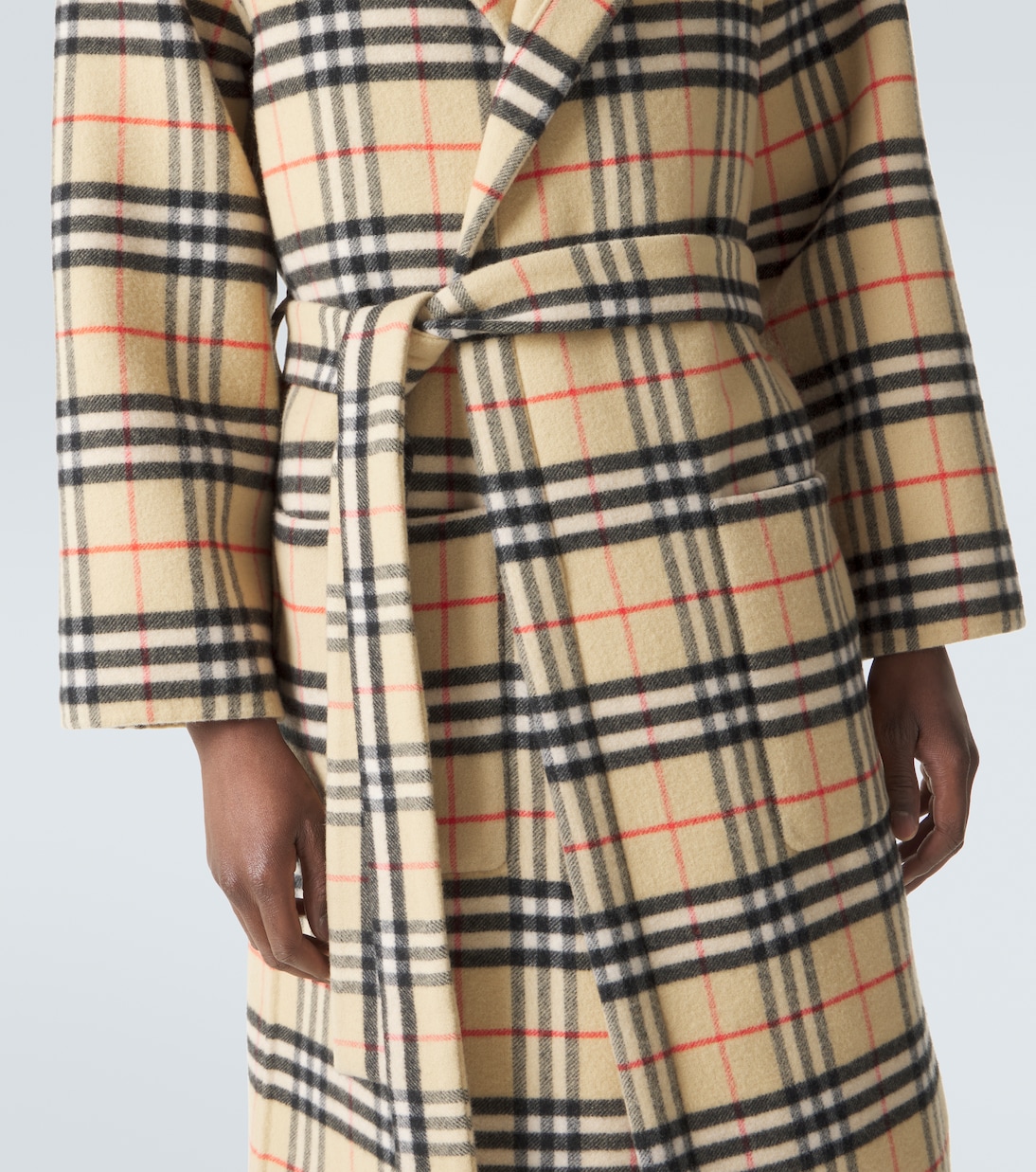 Morgenmantel Burberry Check aus Wolle und Kaschmir | Burberry