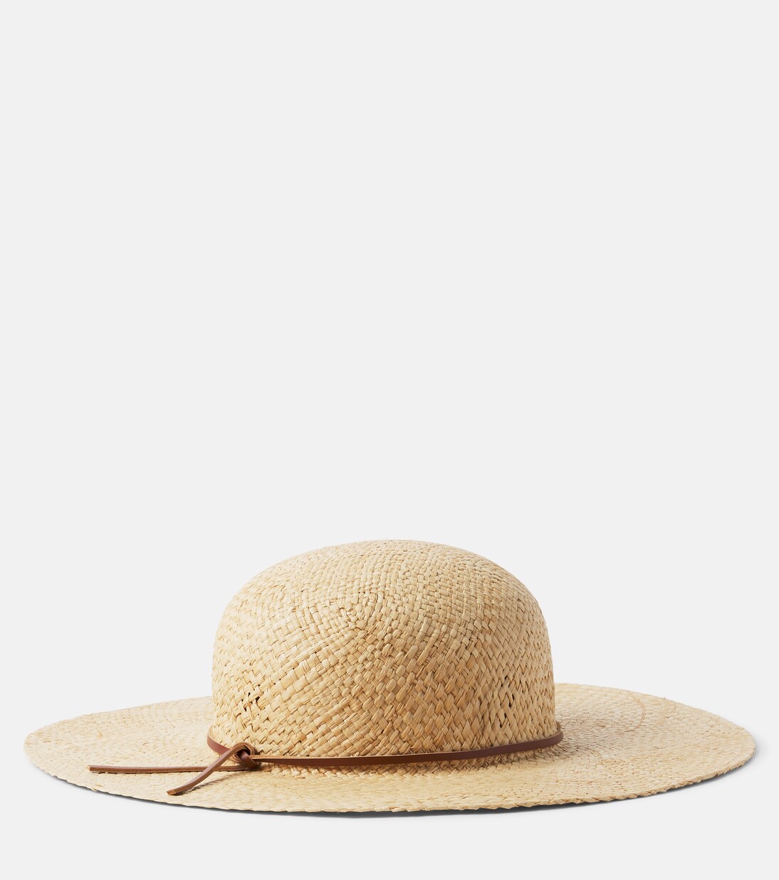 Cappello da sole in rafia con logo | Chloé Kids