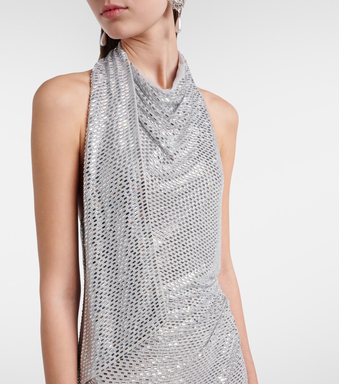 Vestido largo adornado | Self-Portrait