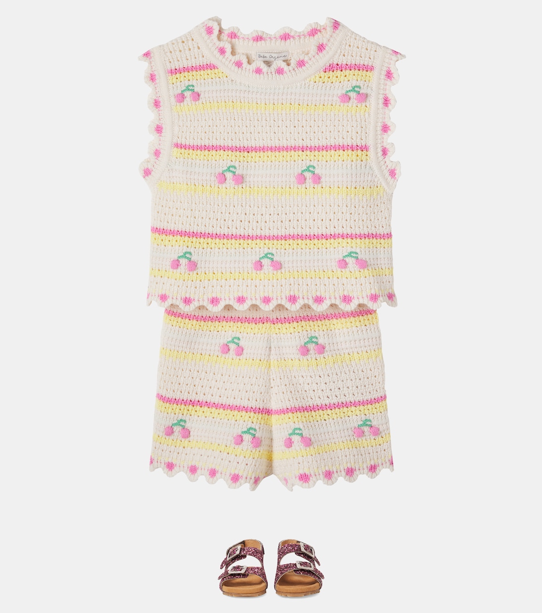 Ensemble top et short Paloma en crochet de coton | Bebe Organic