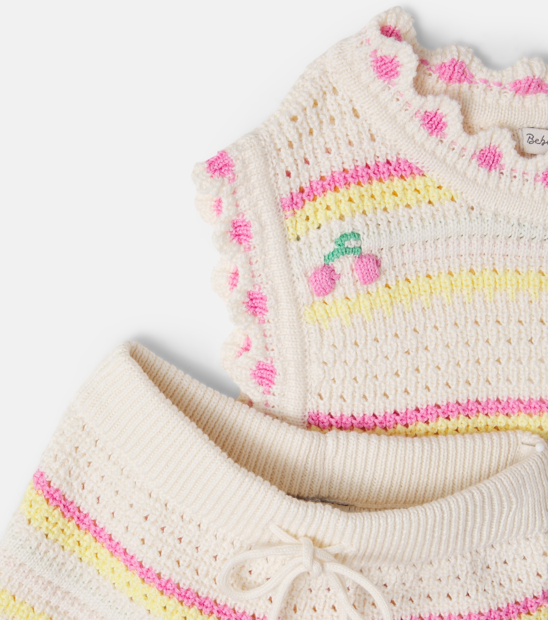 Top e shorts Paloma in crochet di cotone | Bebe Organic