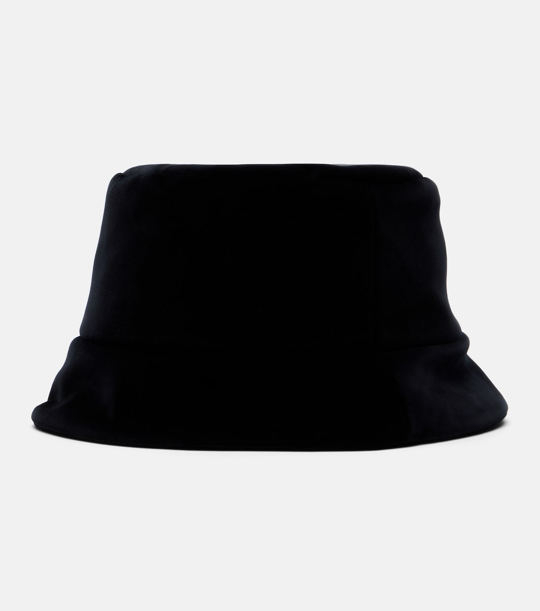Logo cotton velvet bucket hat | Prada