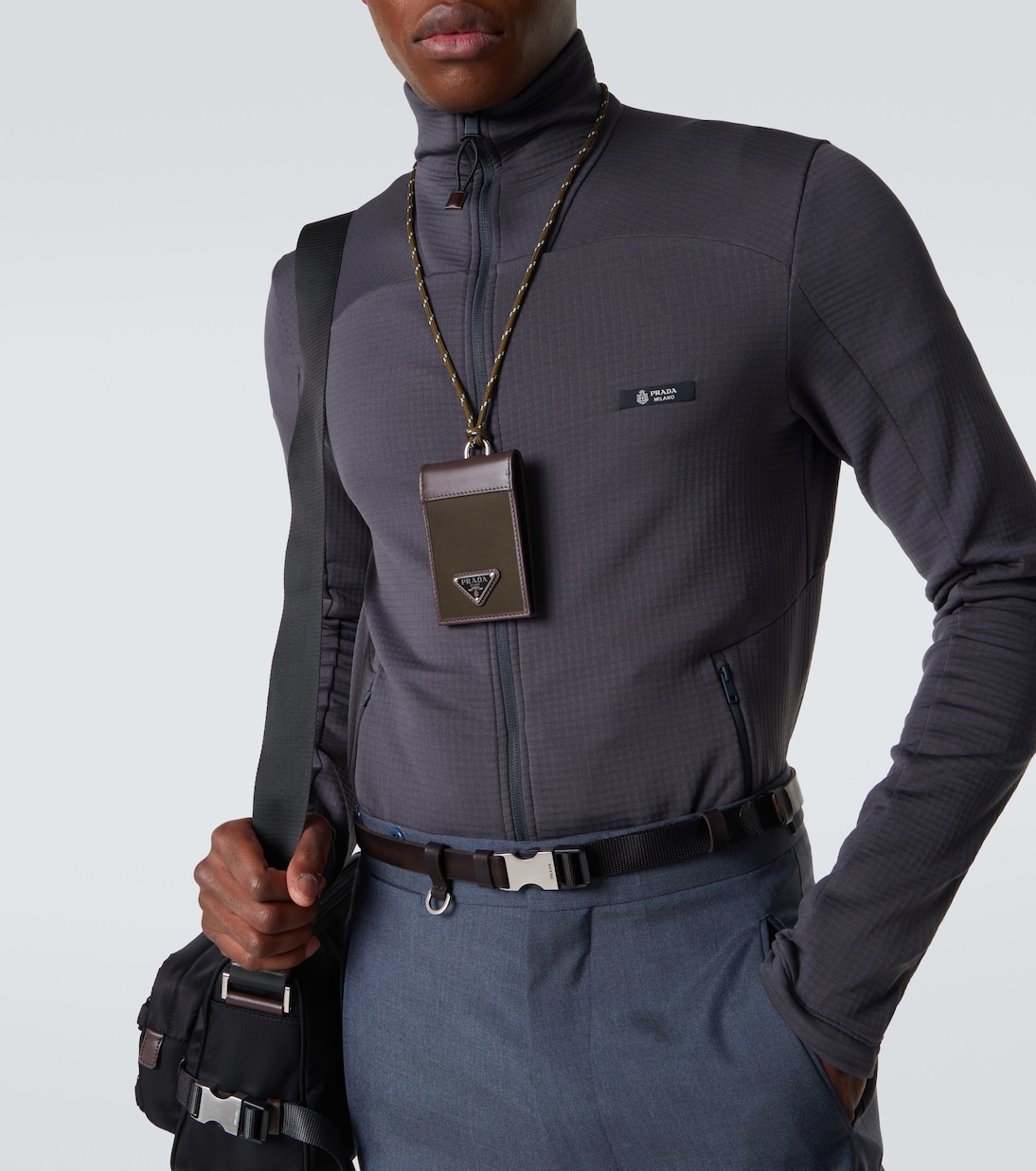 Kartenetui mit Riemen Prada Speedrock aus Re-Nylon | Prada