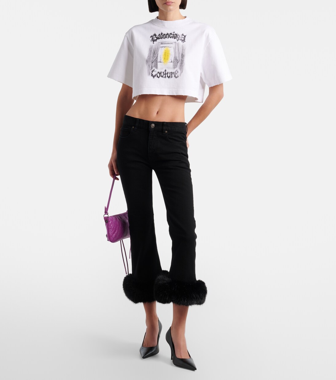 T-shirt court en coton | Balenciaga