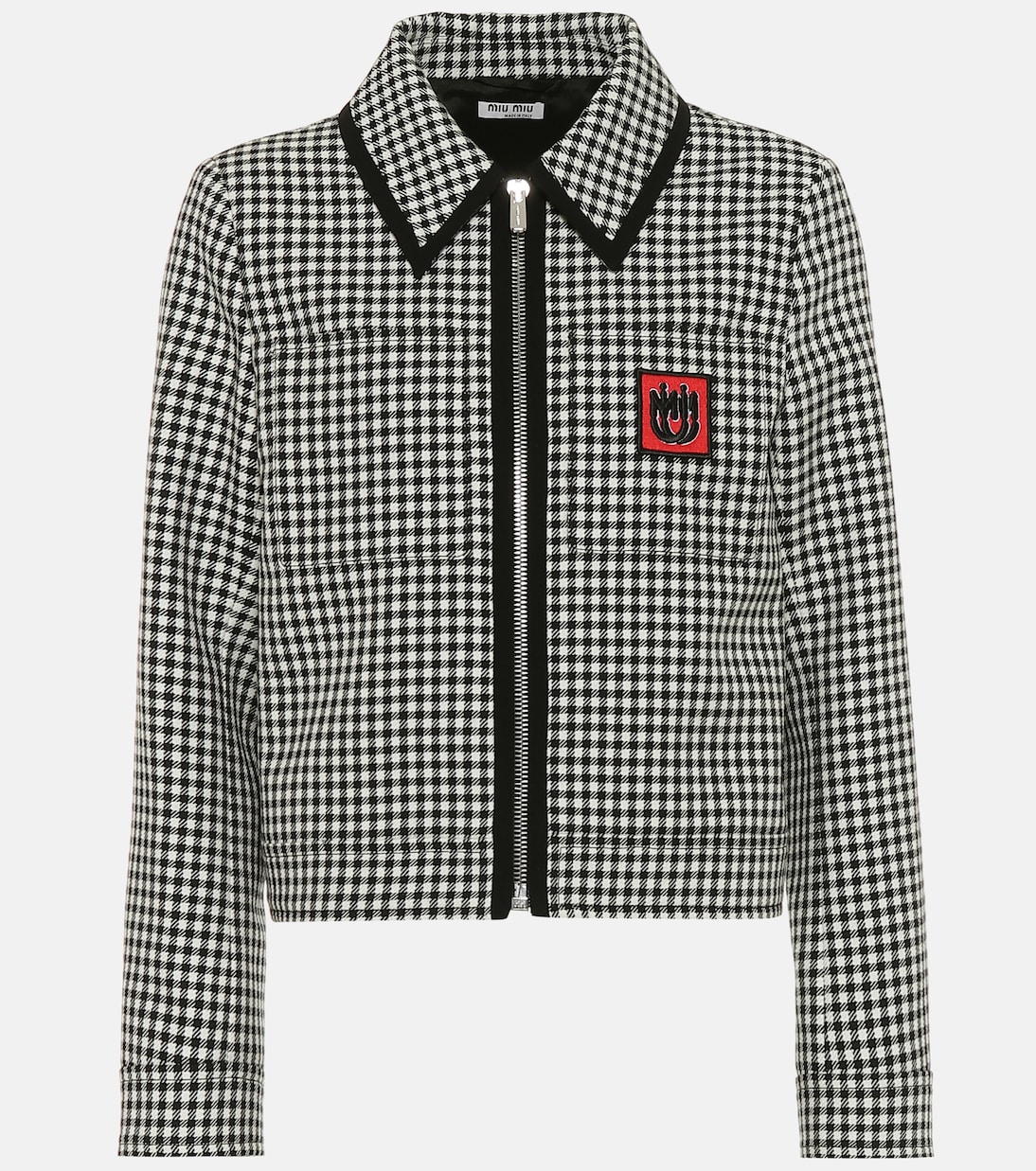 Houndstooth wool jacket | Miu Miu