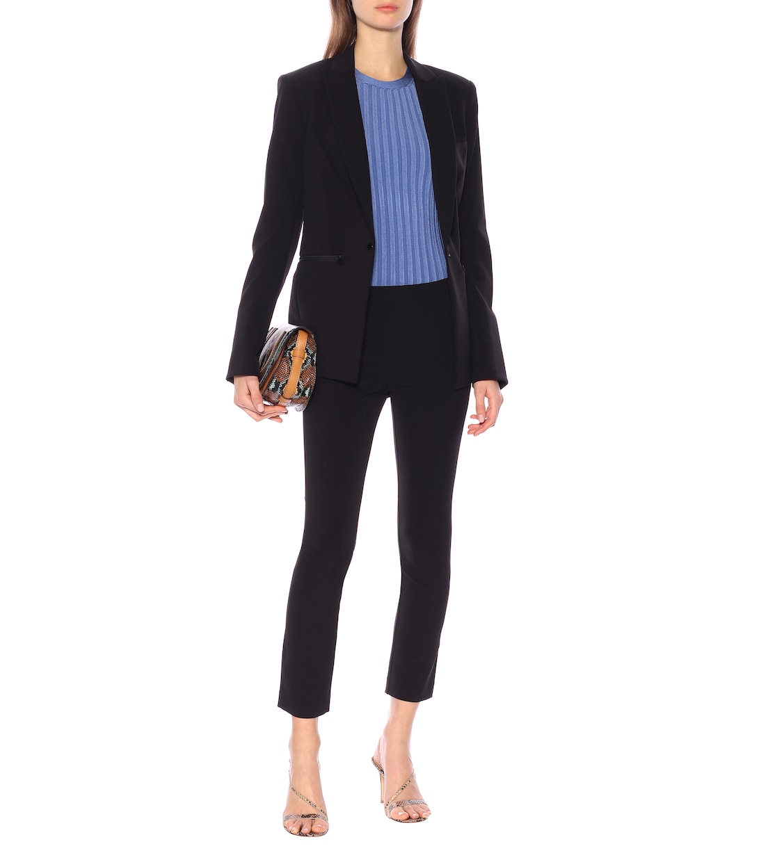 Pantalon skinny Zip Back Scuba en crêpe | Veronica Beard