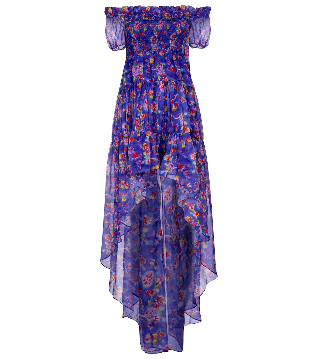 Off-Shoulder-Kleid Dora aus Seide | Caroline Constas