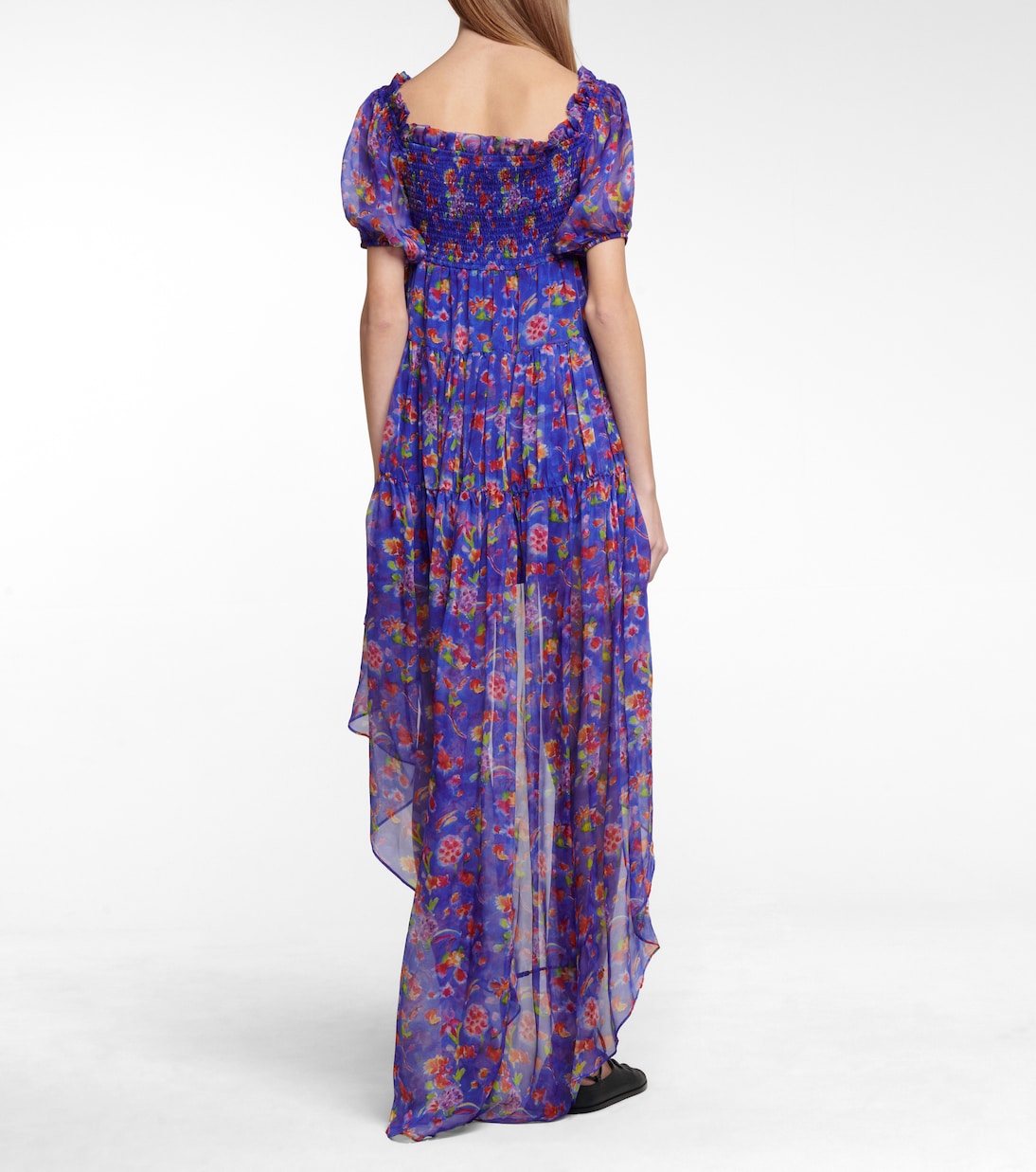 Off-Shoulder-Kleid Dora aus Seide | Caroline Constas