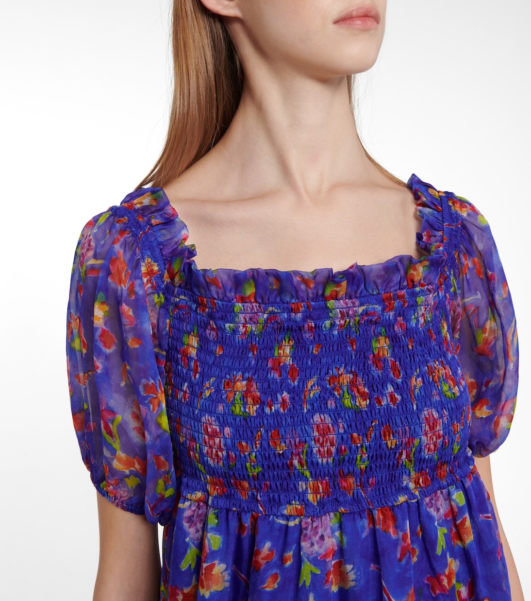 Off-Shoulder-Kleid Dora aus Seide | Caroline Constas