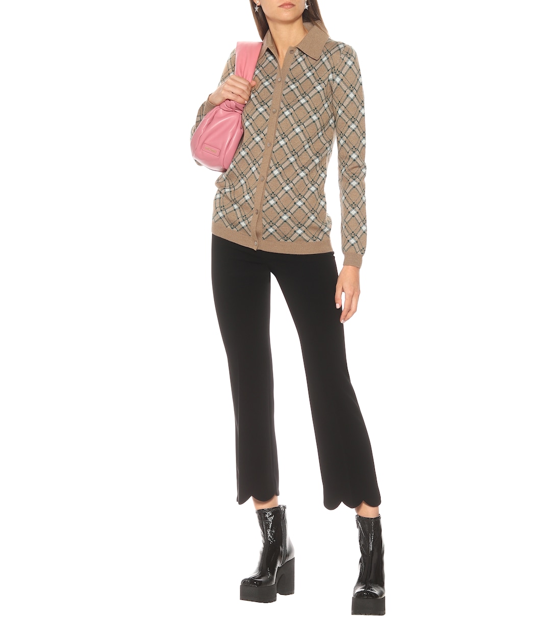 Stivaletti in vernice tech con plateau | Miu Miu