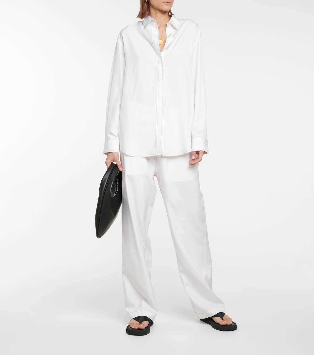 Release 07 high-rise straight silk pants | Wardrobe.NYC