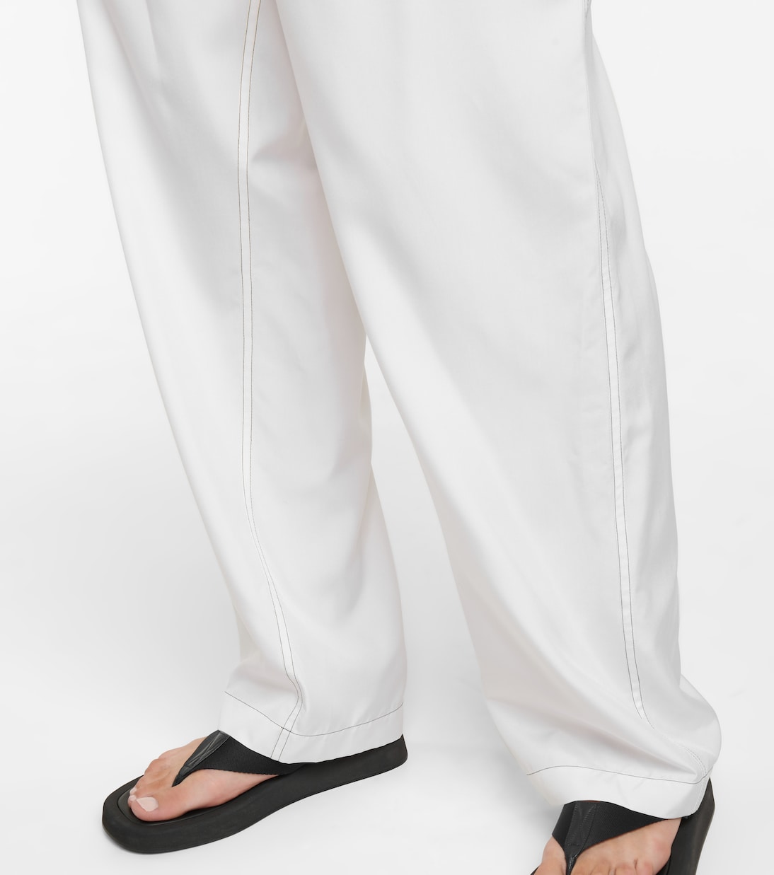 Release 07 high-rise straight silk pants | Wardrobe.NYC