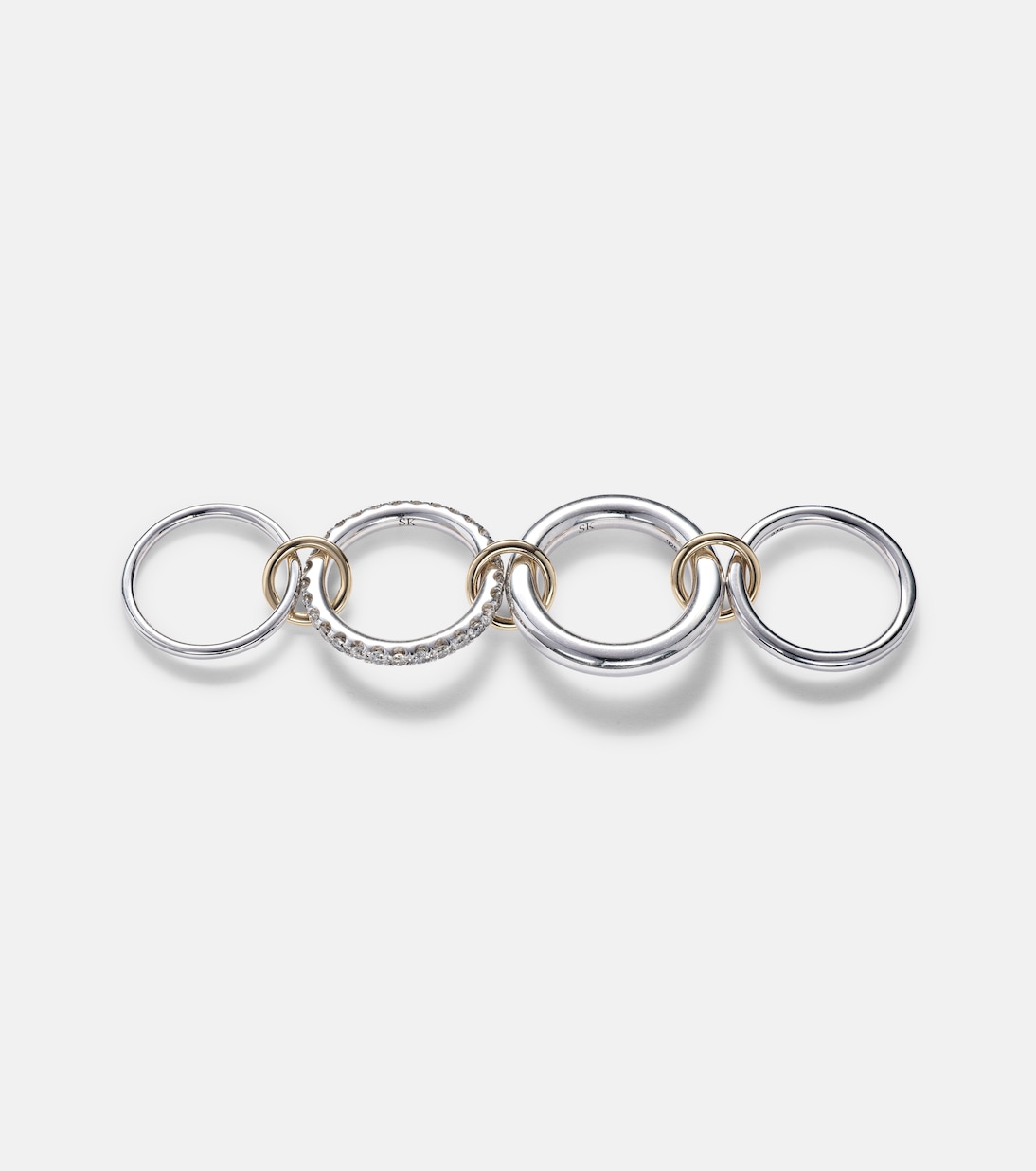 Anello Janssen SG Gris in argento con diamanti | Spinelli Kilcollin