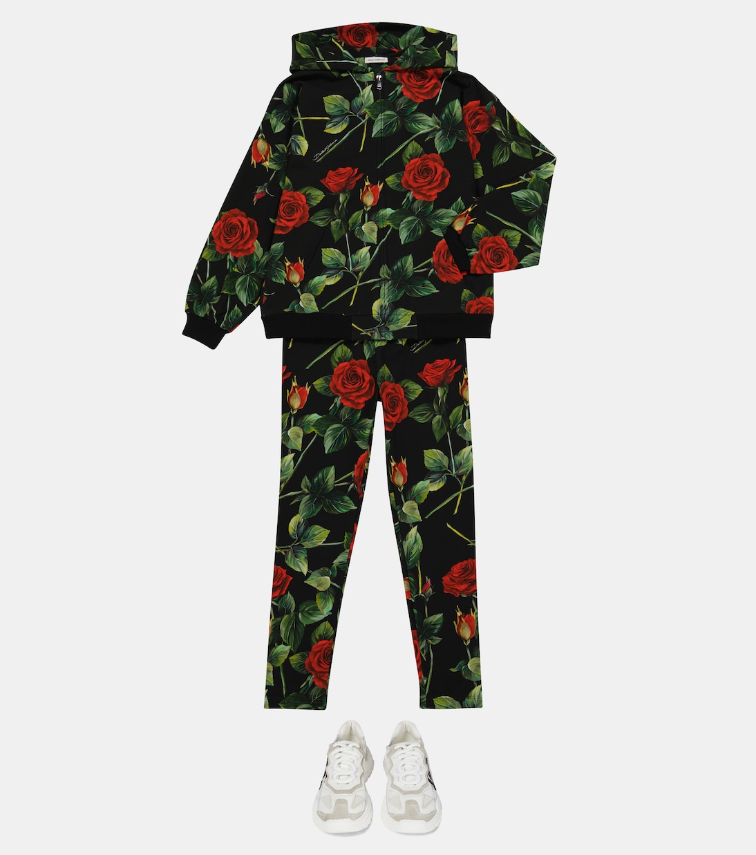 Bedruckte Kapuzenjacke aus Baumwolle | Dolce&Gabbana Kids