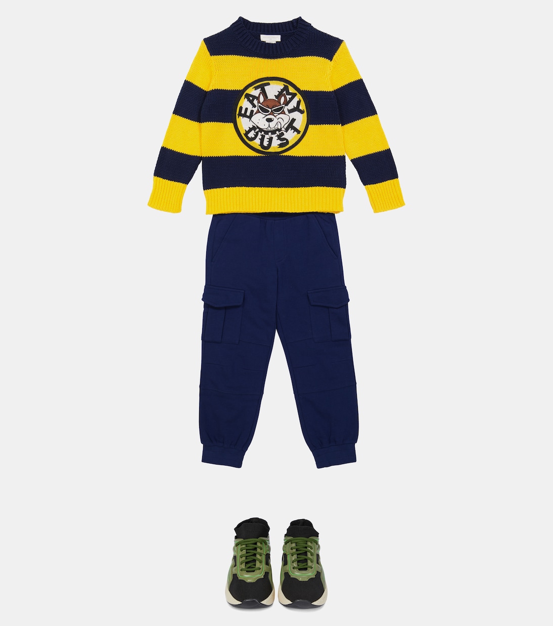 Pull en coton mélangé à rayures | Stella McCartney Kids
