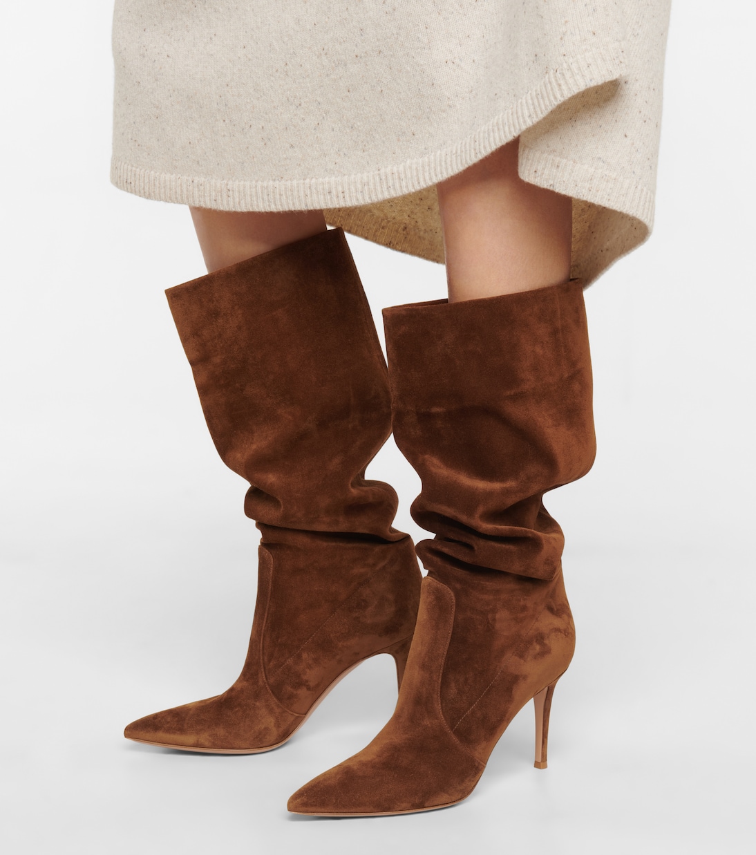 Hansen 85 suede knee-high boots | Gianvito Rossi