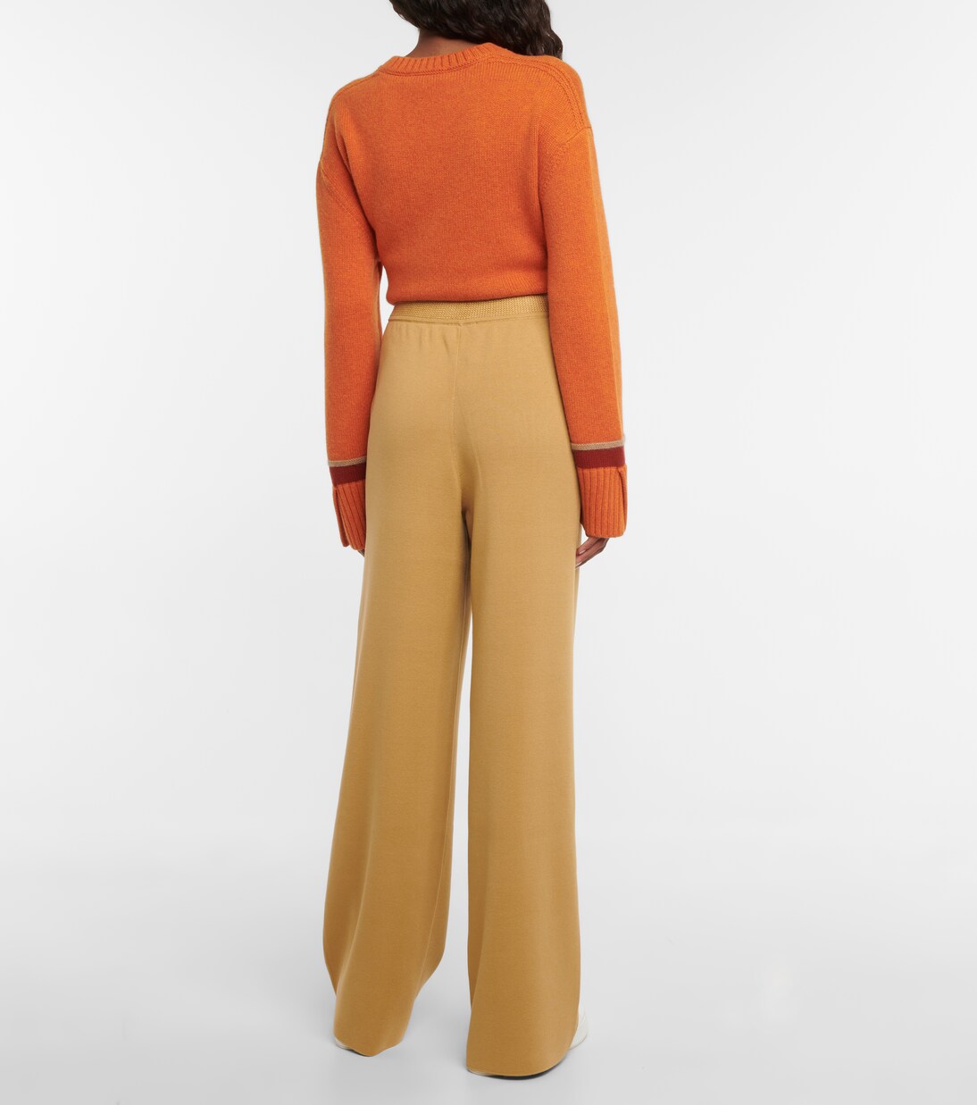 High-rise cotton and silk pants | Loro Piana